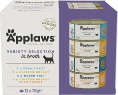 Набор консерв для котов Applaws Variety Selection in Broth, 12х70g, 12 х 70 г