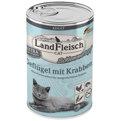 LandFleisch консерви для котів з крабом і домашньою птицею, 400 г
