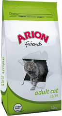 Arion Friends Adult Cat корм для дорослих котів з куркою, 3 кг, Упаковка виробника