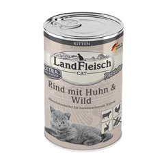 LandFleisch паштет для кошенят з яловичини, курки і м'яса дичини, 400 г