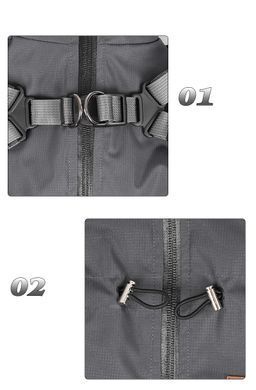 Светоотражающий дождевик-комбинезон для собак Derby R61 Grey Reflective, 21 см, 41 см, 27 см, S