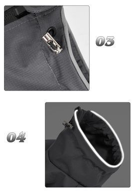 Светоотражающий дождевик-комбинезон для собак Derby R61 Grey Reflective, 21 см, 41 см, 27 см, S