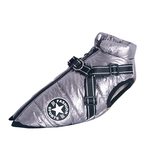Светоотражающая зимняя куртка для собак Silver Grey, 21 см, 40 см, 26 см, S