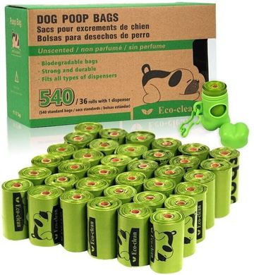 Эко-пакеты для Eco-clean для фекалий собак, 1 рулон - 15 пакетов