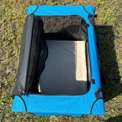 Мягкая клетка-переноска для собак Pet Travel II Blue-black, 60х42х42 см