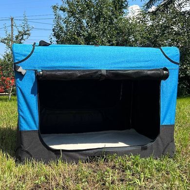 Мягкая клетка-переноска для собак Pet Travel II Blue-black, 60х42х42 см