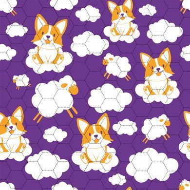 Многоразовая пеленка Pelushka Lila Corgi, 90х90 см