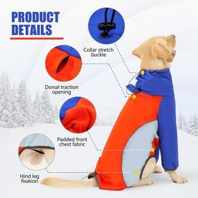 Зимова куртка для собак Wan Talk Fleece Turtleneck Dog Vest, 65-70 см, 90 см, 68 см, 3XL