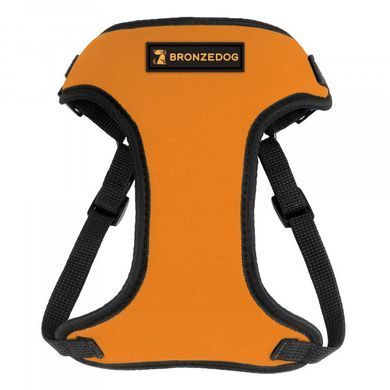Шлея для cобак дрібних порід BronzeDog Sport Неопрен 3D Сітка, Помаранчевий, X-Small