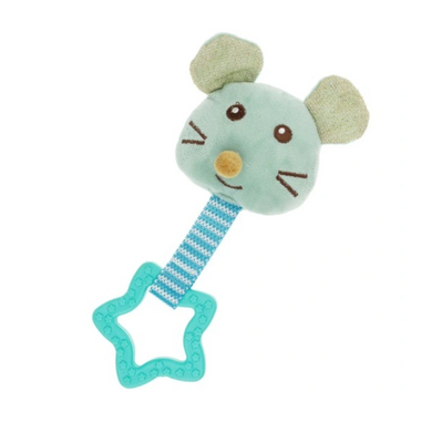 Мягкая игрушка Мышка со звездочкой, Зелёный, 1 шт.