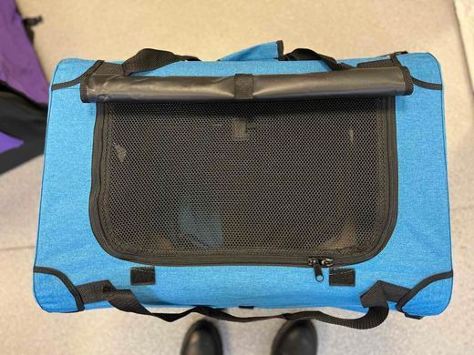 Мягкая клетка-переноска для собак Pet Travel II Blue-black, 60х42х42 см