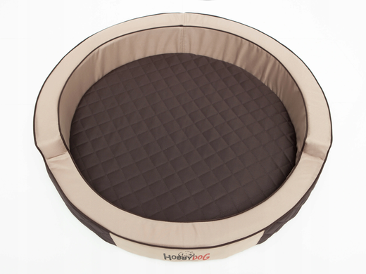 Кругле ліжко для собак Hobbydog Ringo Beige, 98х98х18 см