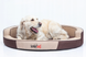 Кругле ліжко для собак Hobbydog Ringo Beige, 98х98х18 см