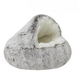 Плюшевая лежанка Люпосанчик Brown Plush Pet Bed для котов и собак, d - 40 см, XS