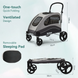 Коляска для домашніх тварин (до 60 кг) Bestopet (Люпосанчик) BS-RL-10 Grey-Red