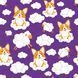 Многоразовая пеленка Pelushka Lila Corgi, 90х90 см