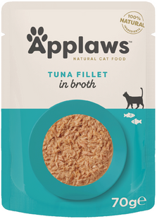 Вологий корм для котів Applaws Tuna Fillet in Broth (тунець в бульйоні), 70 г