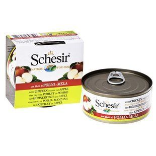 Консерви для собак Schesir Chicken Apple з філе курки і яблуком в желе 150 г