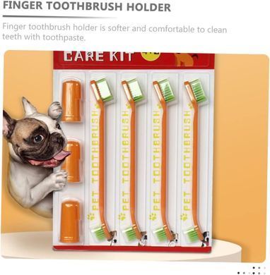Набір зубних щіток для домашніх тварин Derby 7 Packs Pet Dental Care Toothbrush Kit