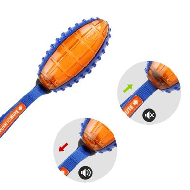 Игрушка для Собак Gigwi Push To Mute Мяч Регби с отключающимся звуком 13 см, Medium