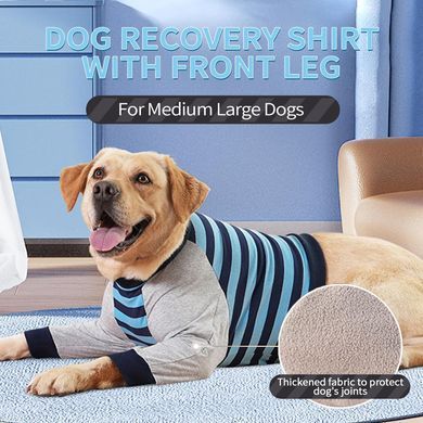 Костюм для відновлення собак Derby Stop Licking Dog Recovery Shirt, Blue, 25 см, 58 см, 30 см, 3XL