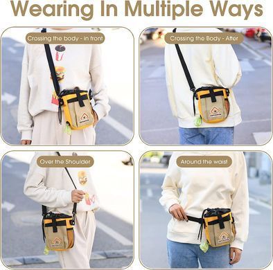 Сумка для выгула и тренировок собак Verveinna Dog Treat Training Pouch Yellow sand