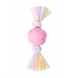 Жувальна іграшка для собак Derby Candy ball with paws and cotton rope, Рожевий
