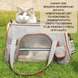 Сумка для переноски собак и котов Voyager Pet LVGB2305 (серый с оранжевым), 25х43х28 см