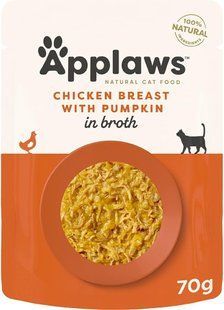 Вологий корм для котів Applaws Chicken Breast with Pumpkin in Broth (курка з гарбузом в бульйоні), 70 г