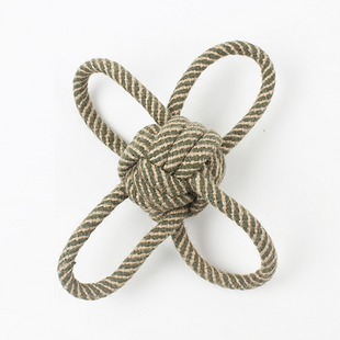 Игрушка-канат для собак Derby Braided Dog Rope Toy - Ball with Four Handles