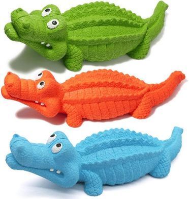 Игрушка для жевания Derby Alligator с пищалкой, Оранжевый, Medium/Large