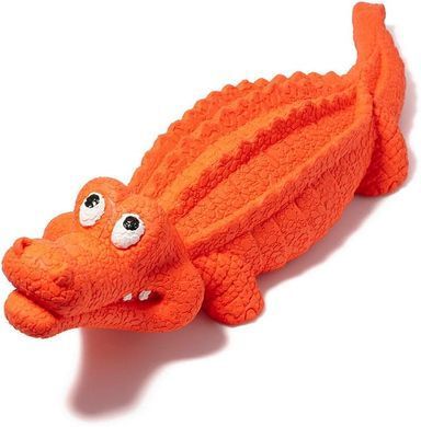 Игрушка для жевания Derby Alligator с пищалкой, Оранжевый, Medium/Large