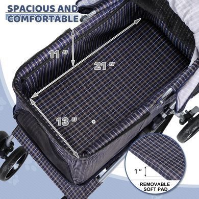 Коляска для кошек и собак Bestopet (Люпосанчик) BS-RL-17 Plaid