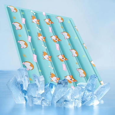 Охлаждающий коврик для собак и кошек GEL Material Summer Pet Cooling Mat, Corgi Blue, 60х90 см
