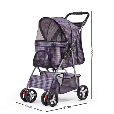 Коляска для кошек и собак Bestopet (Люпосанчик) BS-RL-17 Plaid