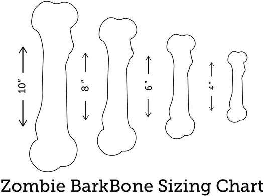 Жевательная кость для собак Pet Qwerks Zombie BAMBOO BarkBone со вкусом арахисового масла, X-Large