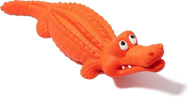 Игрушка для жевания Derby Alligator с пищалкой, Оранжевый, Medium/Large