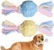Жевательная игрушка для собак Derby Candy ball with bones and cotton rope, Голубой