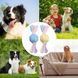 Жевательная игрушка для собак Derby Candy ball with bones and cotton rope, Голубой