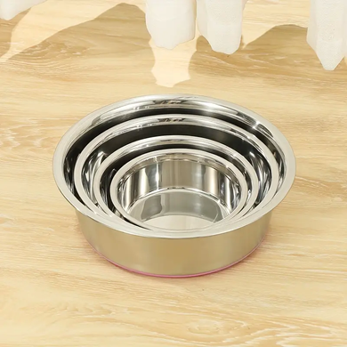 Металлическая миска для домашних животных Derby BH008, Розовый, S, 450 мл, 14x11.5x4.8 см