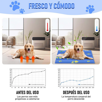 Охлаждающий коврик для собак и кошек GEL Material Summer Pet Cooling Mat, Ukrainian paws, 45х60 см