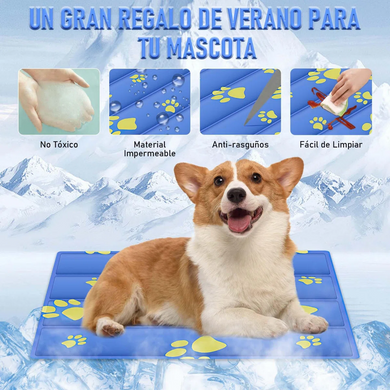 Охлаждающий коврик для собак и кошек GEL Material Summer Pet Cooling Mat, Ukrainian paws, 45х60 см