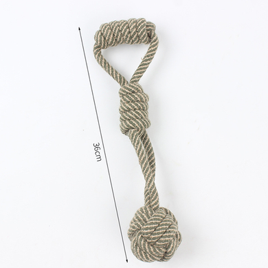 Игрушка-канат для собак Derby Braided Dog Rope Toy - Ball with Long Tug Handle