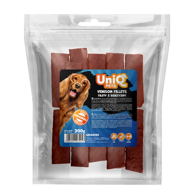 Ласощі для собак UniQ PETS Філе оленини, 300 г