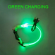 Нейлоновий світлодіодний нашийник для собак Derby, що перезаряджається через USB, Зелений, X-Small