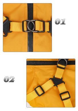 Світловідбивний дощовик для собак VPETER R58 Yellow, 21 см, 41 см, 27 см, S