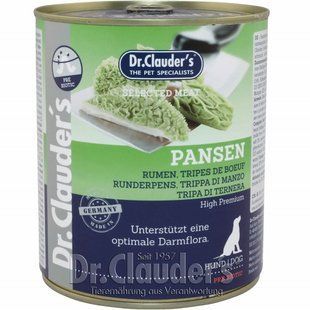 Консерва супер-преміум класу для собак Dr.Clauder's Selected Meat Pansen з рубцем, 800 г