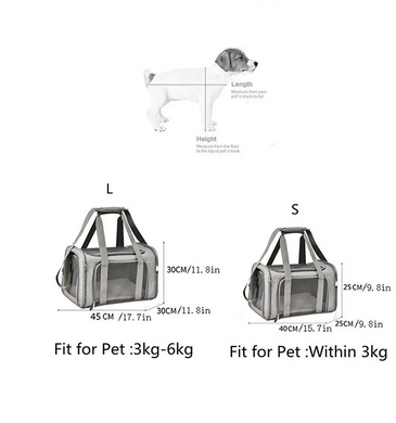 Сумка-переноска для домашних животных Bestopet (Люпосанчик) Portable Travel Bag, Синій, 40х25х25 см