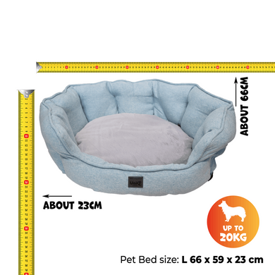 Лежанка для животных до 20 кг UNIQ PETS DOG BED DAILYNAP DREAMY round fluffy blue L 66x59x23cm