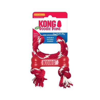 Жевательная кость для собак KONG Goodie Bone с веревкой, X-Small